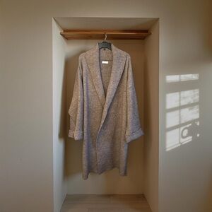 Lauren Conrad Cozy Brown/Taupe Open Front Cardigan Large